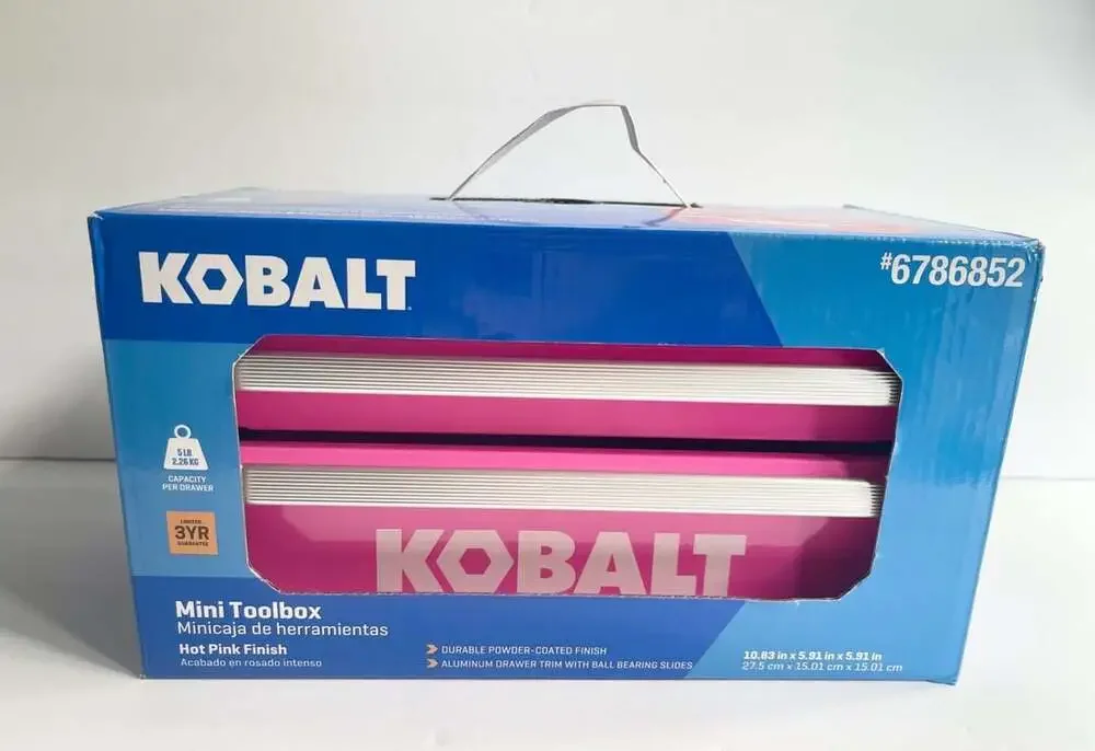Kobalt Mini 2-Drawer Hot Pink Steel Tool Box